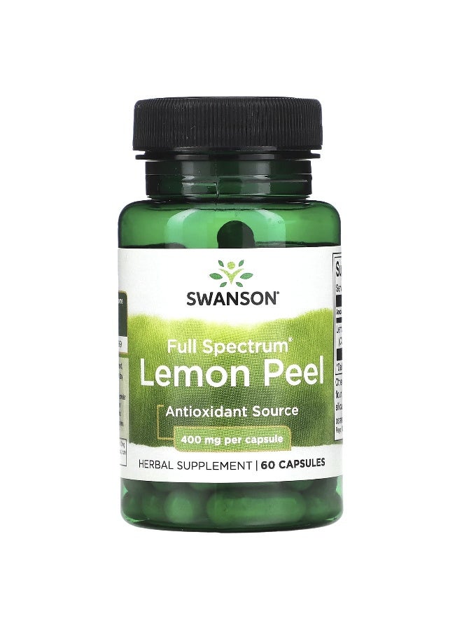 SWANSON Swanson, Full Spectrum Lemon Peel, 400 mg, 60  Capsules  - Image 1