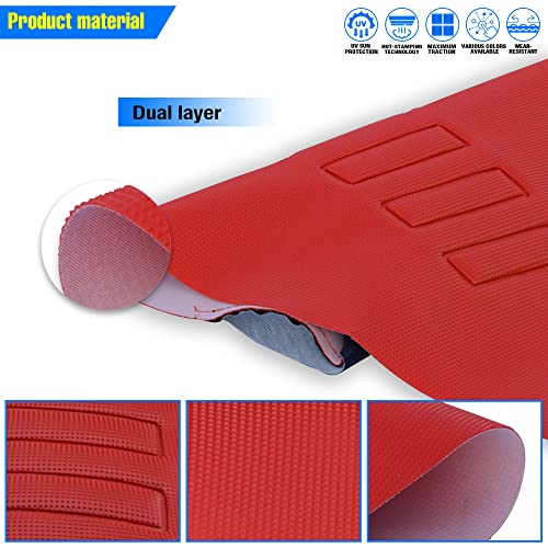 MCHMFG غطاء مقعد ناعم عالمي من MCHMFG بتصميم الماس للدراجات النارية والدراجات الترابية MX كروس إندورو أحمر - Image 5