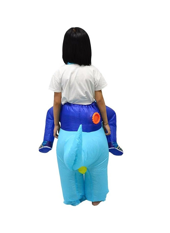 Factory Price بدلة ديناصور قابلة للنفخ للأطفال - زرقاء - Image 4