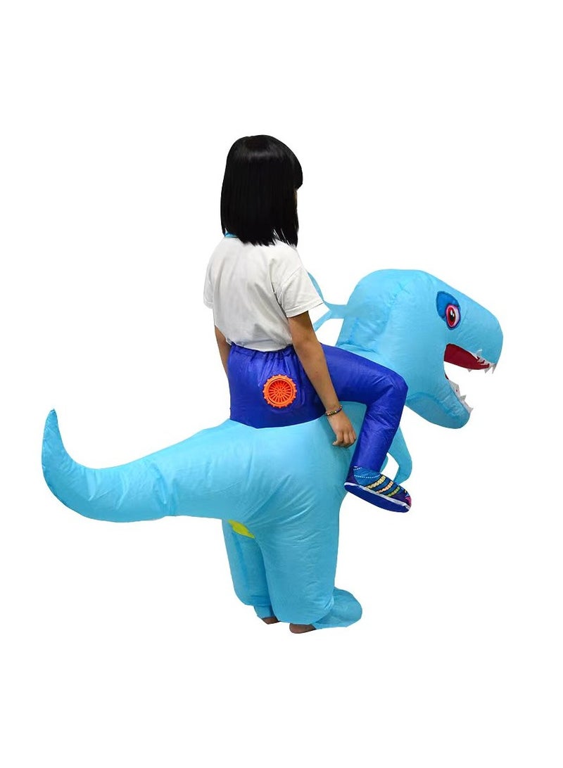 Factory Price بدلة ديناصور قابلة للنفخ للأطفال - زرقاء - Image 3