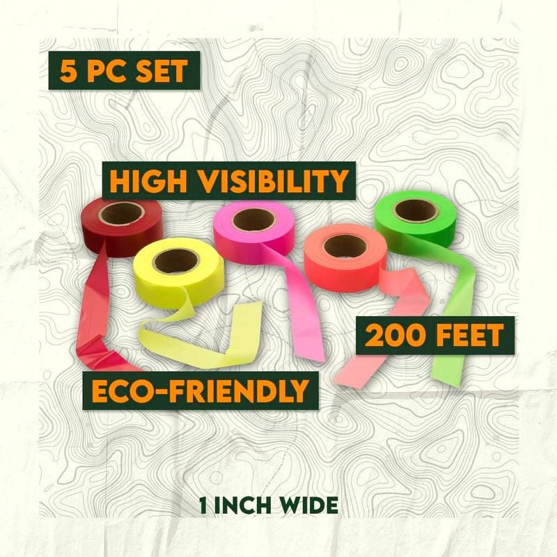 SE Halloween Christmas Large Events High Visibility HV Neon Marking Ribbons Parties and Boundary Marking Group Creation Arts and Crafts Usage 5 PC  ESF20365 - Image 5