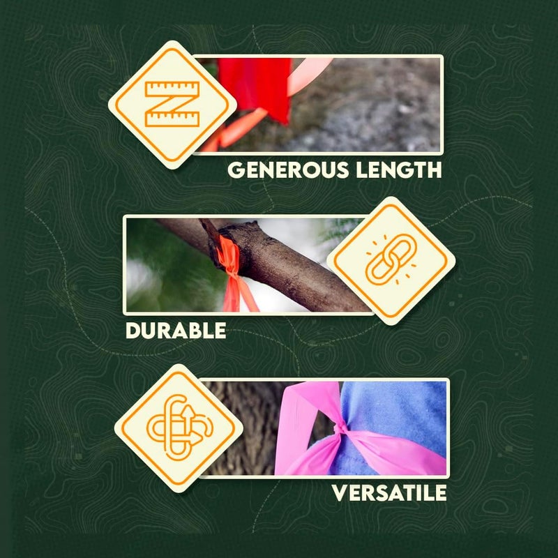 SE Halloween Christmas Large Events High Visibility HV Neon Marking Ribbons Parties and Boundary Marking Group Creation Arts and Crafts Usage 5 PC  ESF20365 - Image 4