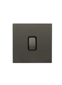 Donmarco Door Bell Switch – Rocker Button – Stainless Steel Panel, Modern & Durable, Fire-Resistant Electric Switch, 15-Year Warranty, Wall Switch for Home and Office (Gun Grey)  - Image 1