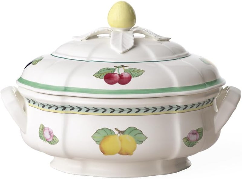 Villeroy & Boch Villeroy  Boch French Garden Fleurence Soup Tureen 845 oz Premium Porcelain WhiteMulticolored - Image 1