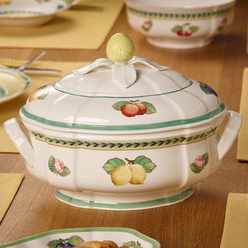 Villeroy & Boch Villeroy  Boch French Garden Fleurence Soup Tureen 845 oz Premium Porcelain WhiteMulticolored - Image 3