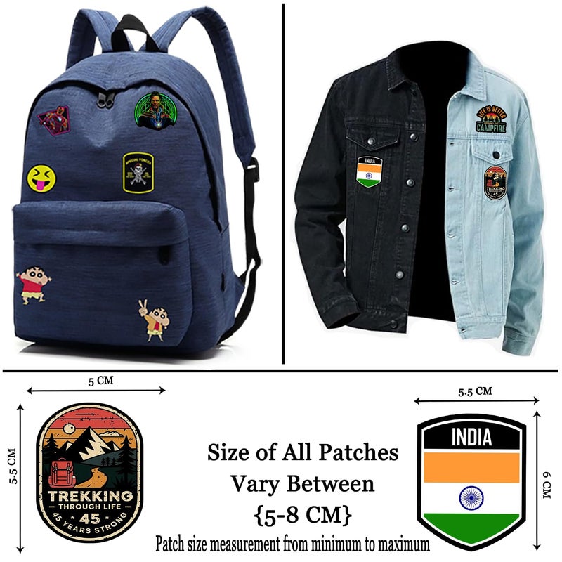 LAZYCHUNKS ® New Unique Mountain,Marvel,Space,Mars,God,Camping,Outdoor Living Patches|New Clothing Accessories for Enhance The Beauty of T-Shirt,Jacket,Bags,Caps,etc. - Image 3
