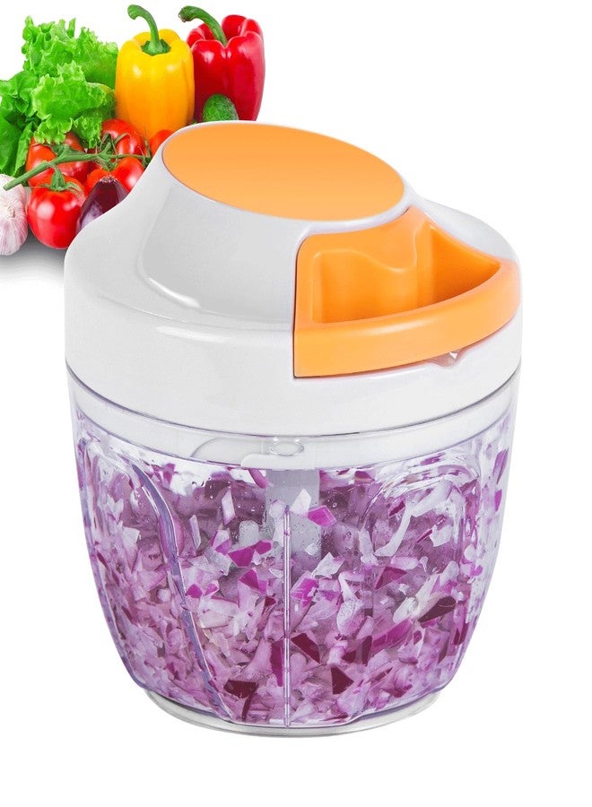 MAMICOOKER Manual Food Processor Vegetable Chopper, Portable Hand Pull String Garlic Mincer Onion Cutter for Veggies, Ginger, Fruits, Nuts, Herbs, etc.,500ml - Image 1