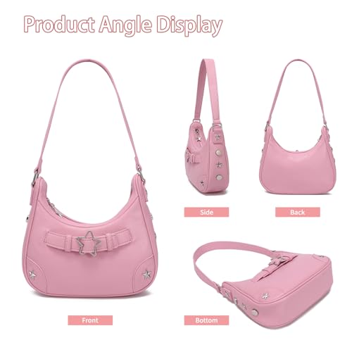 YIKOEE Shoulder Bag Y2k Purse: 90s Mini Underarm Bag - Cute Small Purse - Image 3
