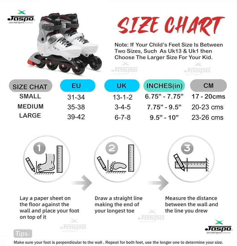 JASPO Sparkle 2.0 Adjustable Inline Roller Skates for Kids & Youth – PU Wheels, ABEC-7 Bearings, Hard Boot, – Aluminium Chassis, 70mm PU 82A Wheels M (20 to 23cms) - Image 5