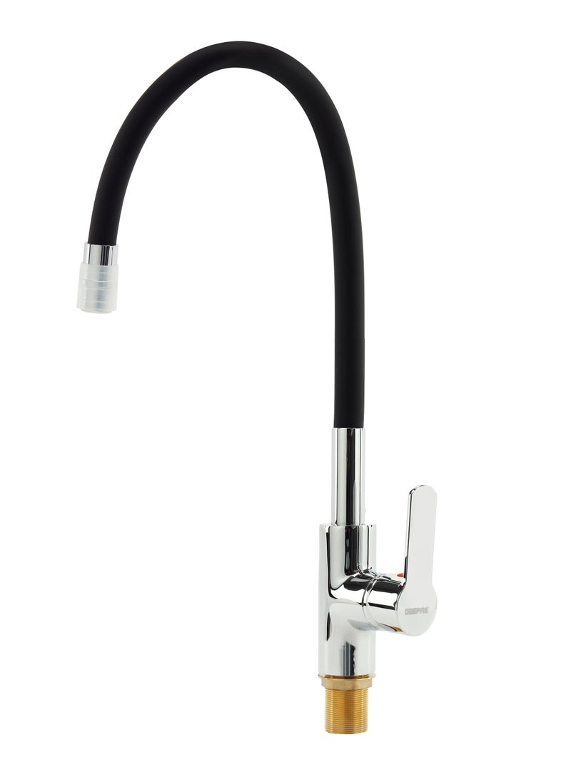 GEEPAS Geepas Single Lever Sink Mixer- GSW61145, High Quality Brass Deck Mounted Tap for Kitchen and Bathroom, Durable Solid Metal Lever Handle, Ceramic Cartridge,  Leak-Proof, Solid Handle and Silicone Rubb  - Image 1