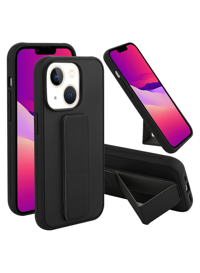 VITION Case Cover For iPhone 14 Plus Finger Grip  Phone holder Case Car Magnetic Multi-function 3 in 1 Shockproof Back Cover Protective Case (iPhone 14 Plus Black) - Image 1