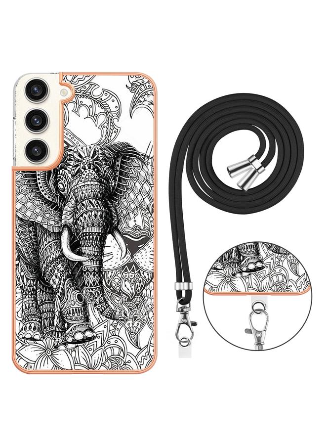 اس-توب جراب لهاتف Samsung Galaxy S23+ 5G مطلي بالكهرباء IMD مزدوج الجوانب مع حبل - Image 3