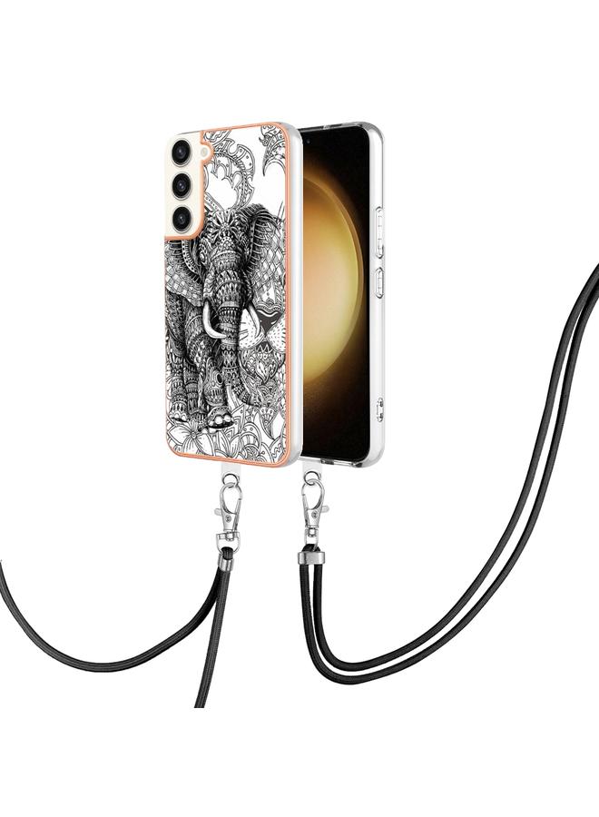 اس-توب جراب لهاتف Samsung Galaxy S23+ 5G مطلي بالكهرباء IMD مزدوج الجوانب مع حبل - Image 1