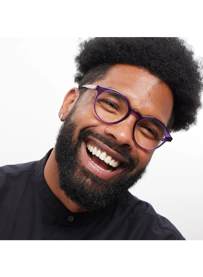 BARNER Le Marais Glossy Glossy Midnight Plum - Round Glasses - Image 3