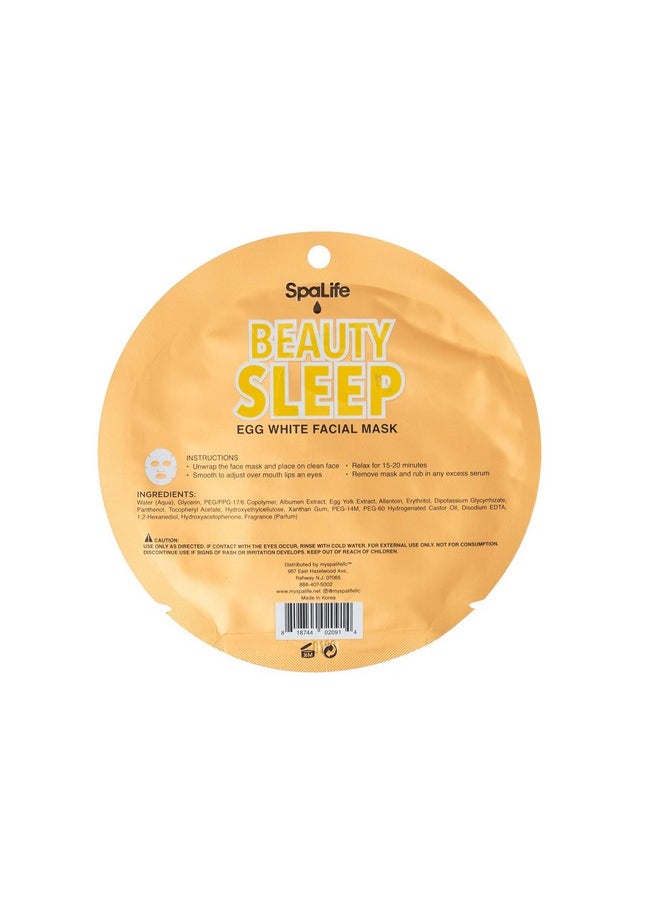 SpaLife - Beauty Sleep Overnight Egg White Facial Mask 10 Count - Image 1