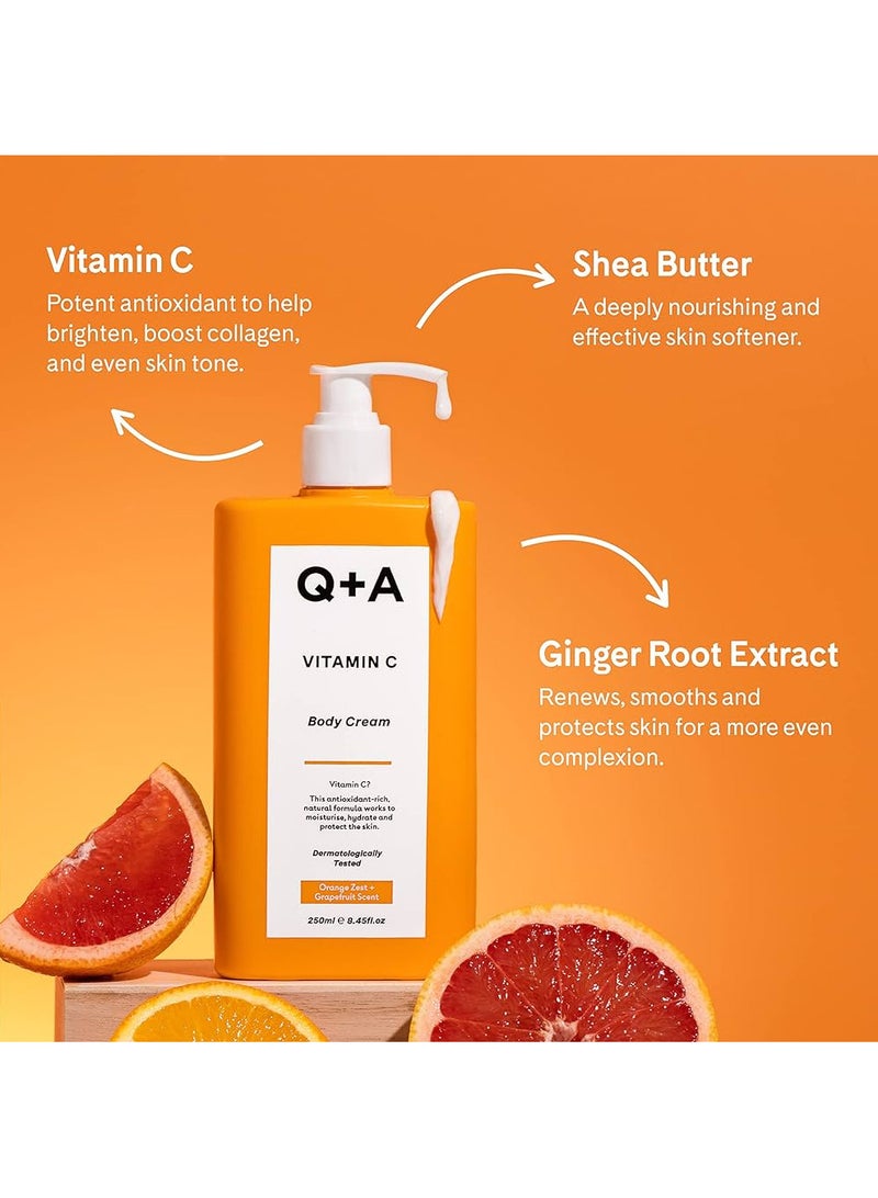 Q+A Moisturizing Body Cream With Vitamin C, Shea Butter And Ginger Root - 250 Ml - Image 3