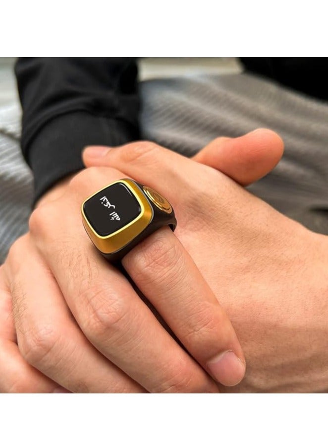 iQIBLA Smart Tasbih Zikr Lite Ring Soft Solution Black 18MM - Image 1