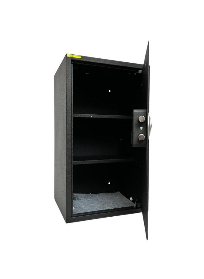 LOTFY GROUP LG Well Designed textured-Black Fingerprint Safe Box , Kalon and Password - With 2 adjustable shelves -  Secure Storage with Biometric Access H70*W40*D35 CM  - Image 4