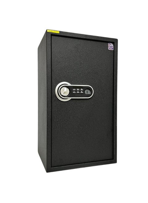 LG Well Designed textured-Black Fingerprint Safe Box , Kalon and Password - With 2 adjustable shelves -  Secure Storage with Biometric Access H70*W40*D35 CM