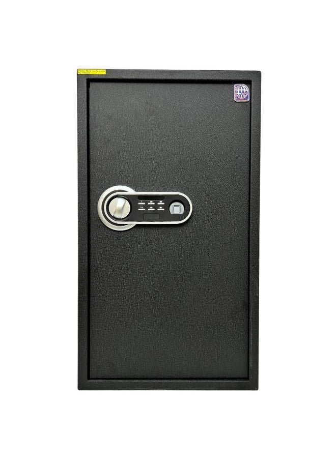 LOTFY GROUP LG Well Designed textured-Black Fingerprint Safe Box , Kalon and Password - With 2 adjustable shelves -  Secure Storage with Biometric Access H70*W40*D35 CM  - Image 2