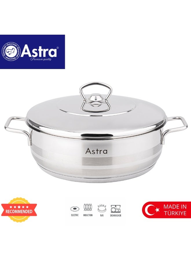 ASTRA 11 Piece 18/10 Stainless Steel Cookware Set Triplex Heavy Capsule Bottom Induction Compatible Premium Pots and Pans Made in Türkiye - Image 3