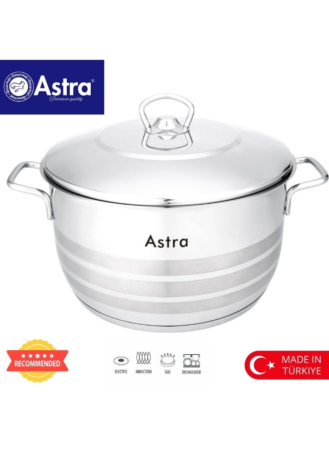 ASTRA 11 Piece 18/10 Stainless Steel Cookware Set Triplex Heavy Capsule Bottom Induction Compatible Premium Pots and Pans Made in Türkiye - Image 5