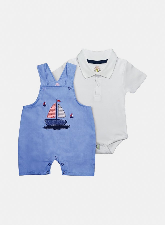 BabyShoora Baby Boy Summer Ss Romper Set  - Image 1