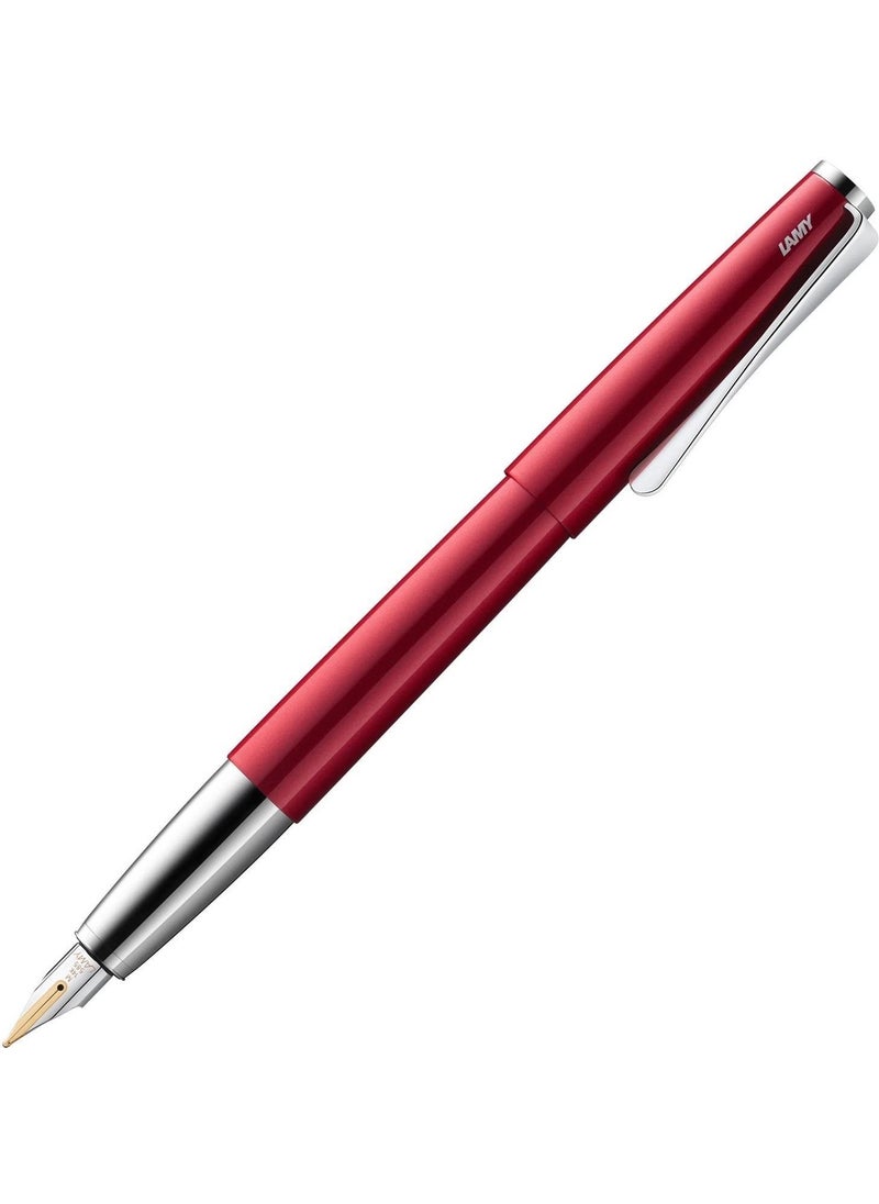 Studio Fountain Pen Pianored Gloss 14K Gold M Nib