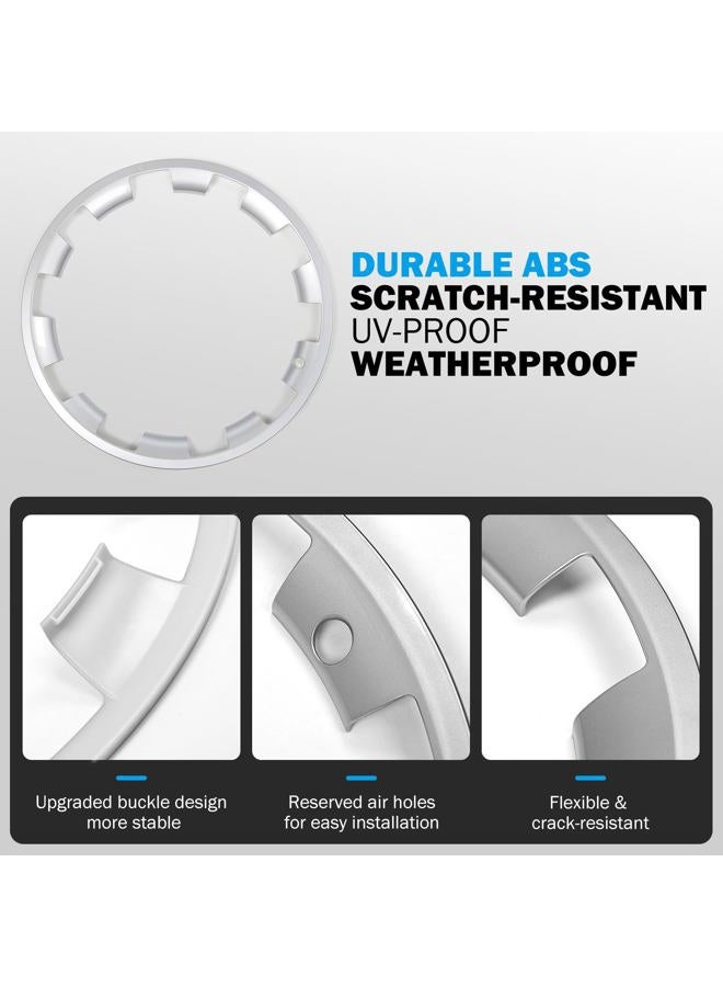 Abystar Wheel Rim Protector for Tesla Model Y Juniper 20” Helix Wheels, 4PCS ABS Anti-Curb Scratch Guard, Silver Rim Edge Trim, No-Drill Snap-On Installation, for Model Y 2026 Accessories - Image 3