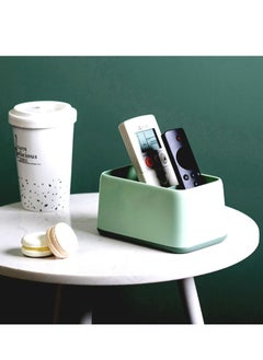 Y&D Multifunction Remote Control Holder Box, Desk Accessories Holder, Storage Organizer, Makeup Cosmetic Brush Pen Pencil Container For Home Office Supplies Grey White  - Image 5