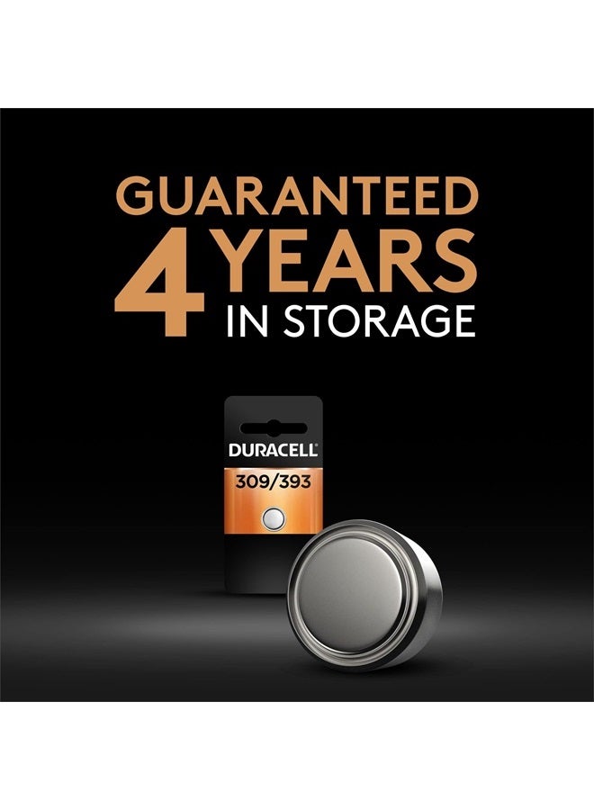 Duracell Duracell 309/393 Silver Oxide Button Battery, 1 Count Pack, 309/393 1.5 Volt Battery, Long-Lasting for Watches, Medical Devices, Calculators, and More  - Image 3