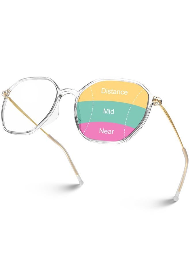 VISOONE Light Weight Progressive Multifocal Anti-Fog Reading Glasses TR90 with Blue Light Blocking Stylish Women Men RANE - Image 1
