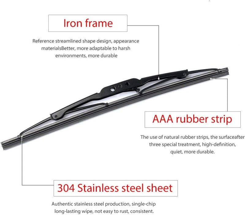 OTUAYAUTO 20935081 Rear Windshield Wiper Arm Blade Set - Replacement for Chevy Traverse 2009-2017 - Image 4