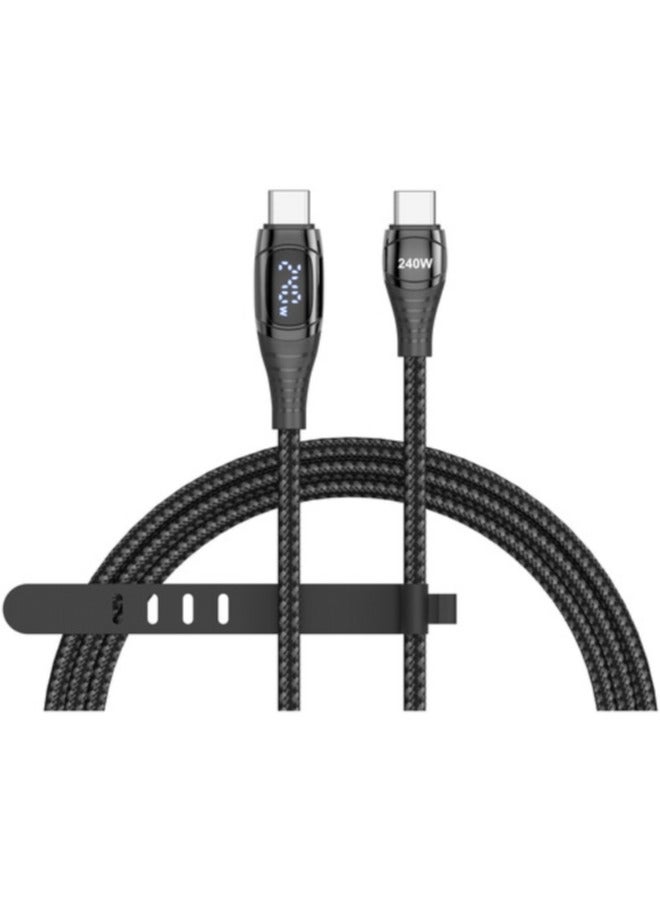 SmallRig 240W USB-C Power Cable with LED Display (3.3') - Image 1