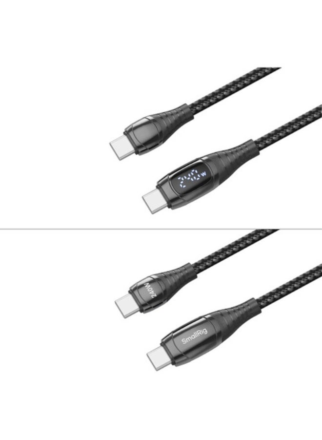 SmallRig 240W USB-C Power Cable with LED Display (3.3') - Image 2