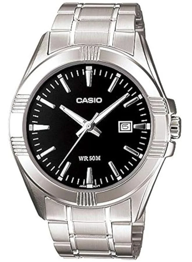 كاسيو Men's Stainless Steel Analog Watch MTP-1308D-1AVDF - 42 mm