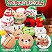 Aoriher 12 Pcs Christmas Plush Ornaments 315 Inch Plush Doll Toy Santa Claus Elk Snowman Gingerbread Man Christmas Tree Snowball Snowflake Gift Box Sock Candy for Xmas Party Favor Gifts - Image 4
