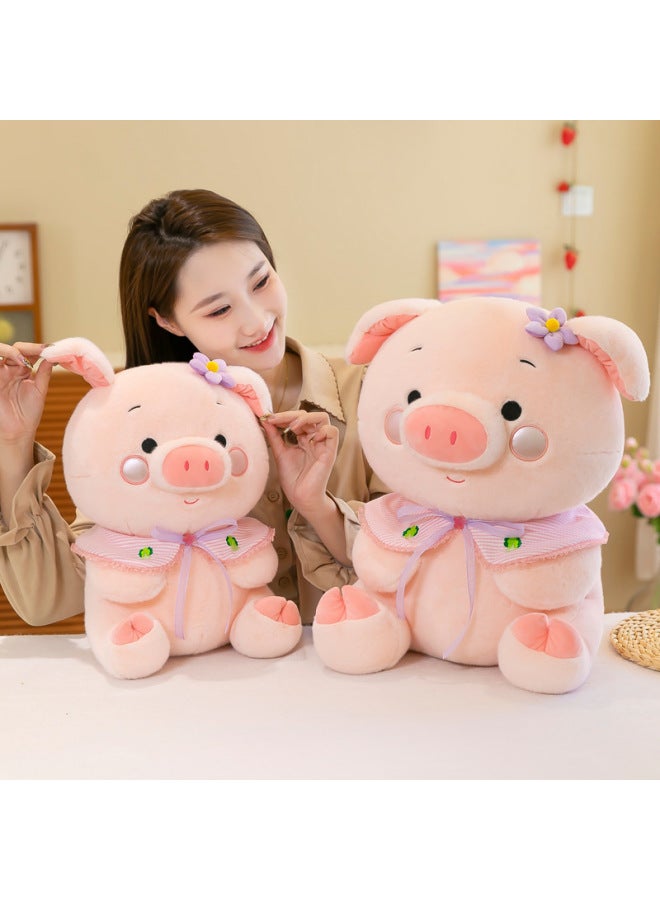 Loquat Plush Dolls Toys Dolls - Soft Stuffed Toy Bow Tie Blue Yellow Striped Shirt Brown Pants-Color:Pink Cute Dog 22cm-Height:8 Inch (color Random Hair) - Image 3