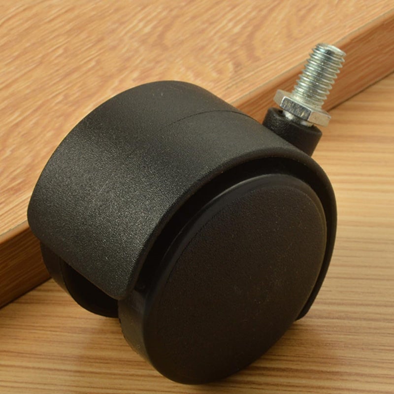 Office Chair Casters 8 Pack Swivel Plastic Wheels Silent Rollers For Carpet And Hard Floor - Image 4