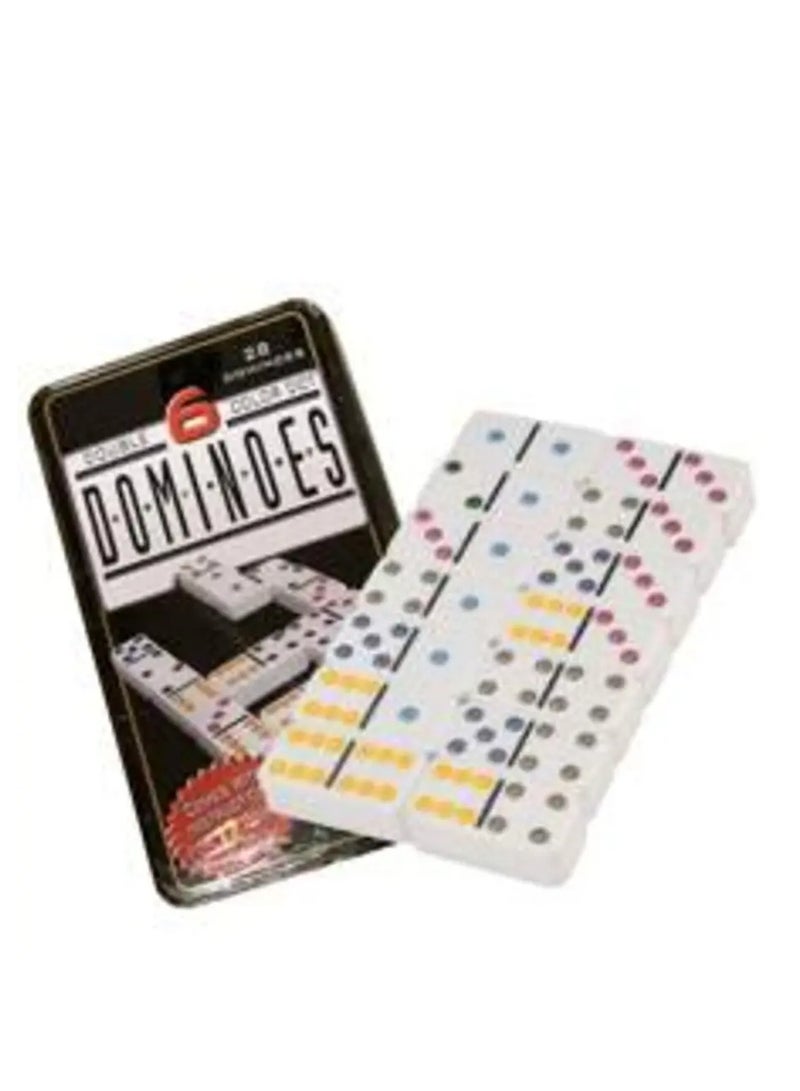 Dominoes 28-Piece Double Dot Dominoes Set With Metal Case - Image 4