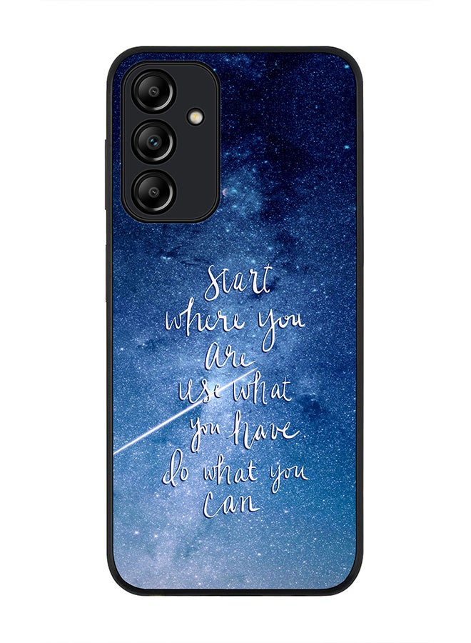 Stylizedd Rugged Black edge case for Samsung Galaxy A15 / A15 5G, Slim fit Soft Case Flexible Anti Drop TPU Gel Thin Cover- Start, Use, Do - Image 1