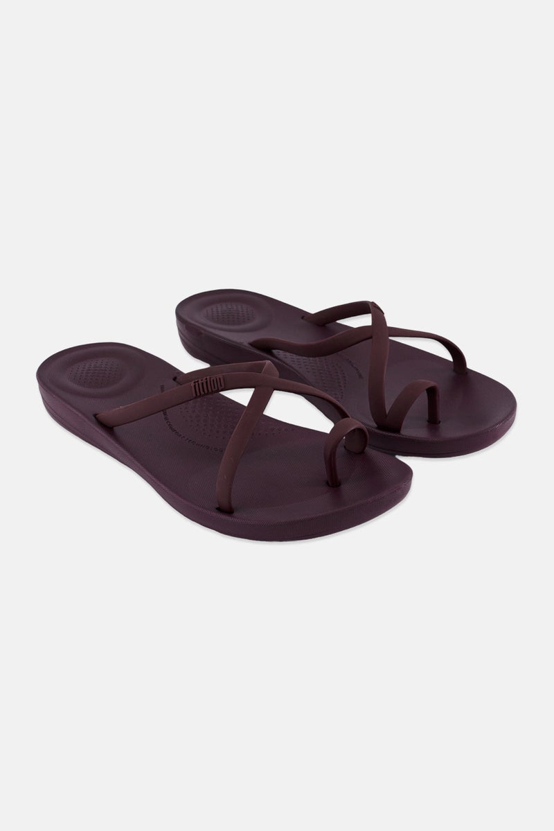 FitFlop Women Open Toe Slip On Slippers, Purple - Image 1