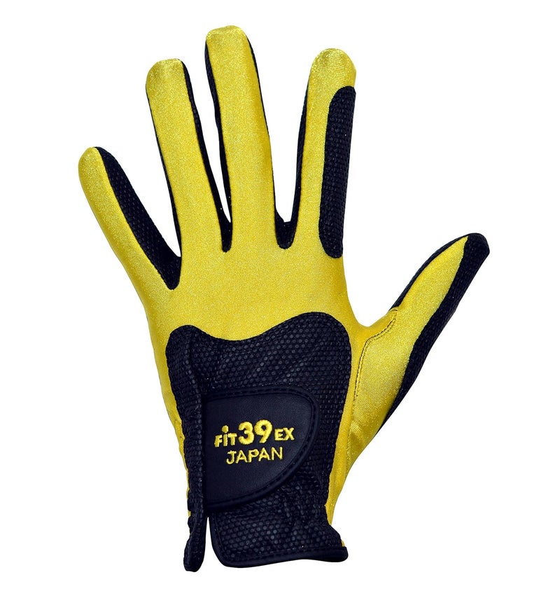 Fit39 EX Golf Gloves (Black/Gold) (Extra Large), Multicolour - Image 1