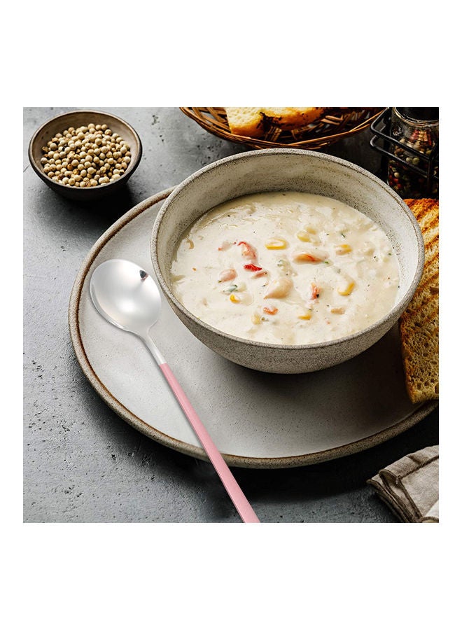 نيبمينينت طقم ملاعق من الإستانلس ستيل مكون 5 قطع فضي / وردي - Image 4