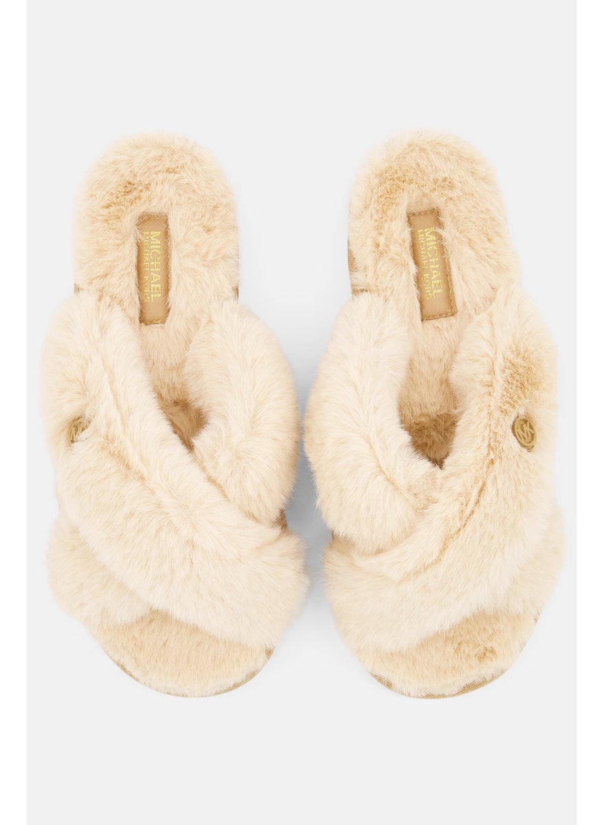 Michael Kors - Women Medium Faux Fur Lala Slipper, Blush - Image 1