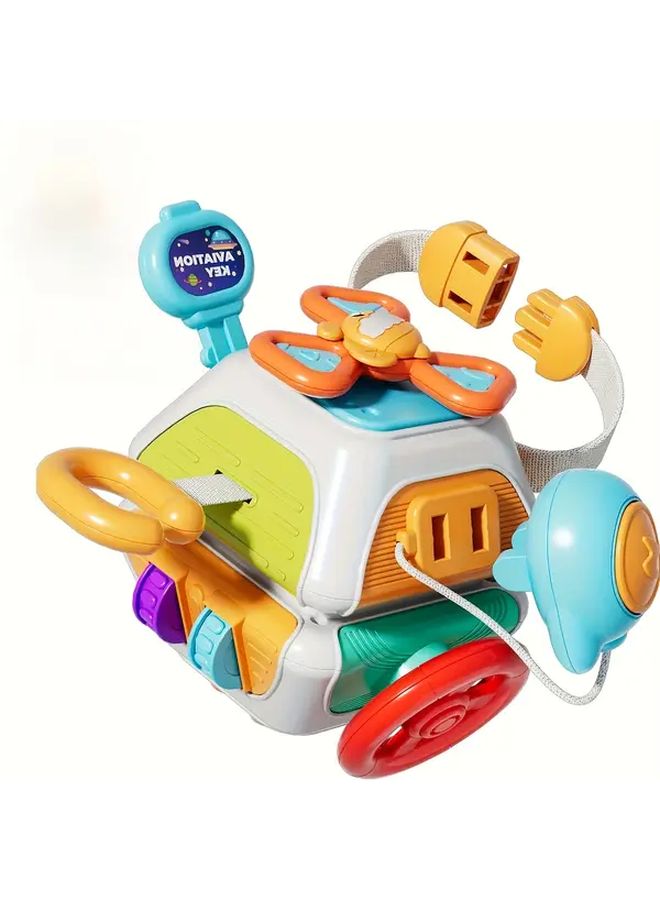 Ten Sided Busy Ball Sensory Toy Educational Activity Kids Travel Gift Random Color - Image 3