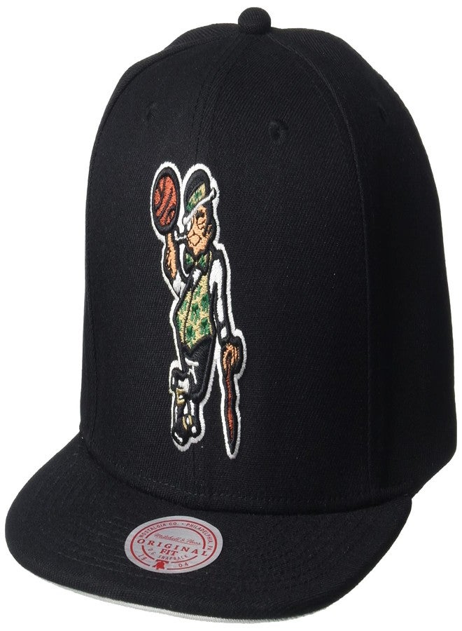 Mitchell & Ness Boston Celtics Core Basic Snapback Hat Adjustable Cap - Black - Image 1