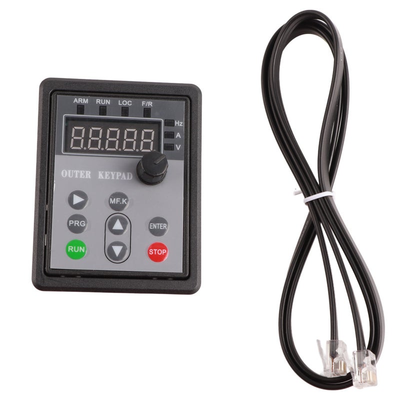 External Control Panel 1m RJ45 Network Cable Interface Removable SKI780 Inverter Panel - Detachable Design Easy Installation Control Panel for SKI780 Series Inverters - Image 1