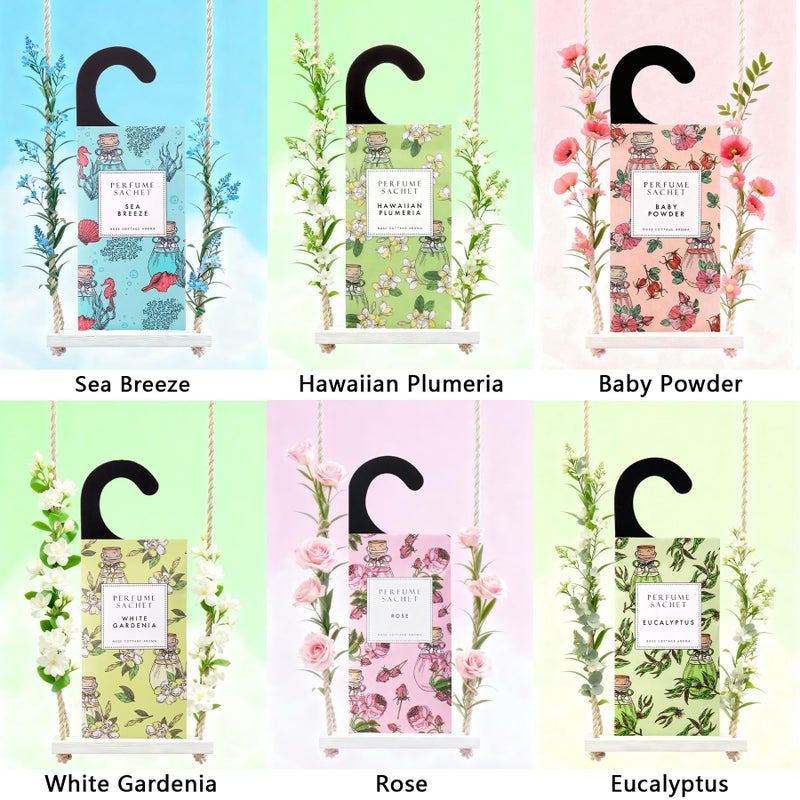 ROSE COTTAGE Large 12 Packs Hawaiian Plumeria Hanging Closet Air Freshener Scented Sachets Long Lasting Smell Goods - Image 5