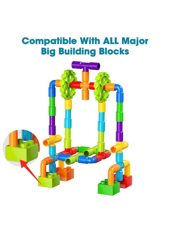 burgkidz burgkidz Building Blocks STEM Pipe Tube Learning Toys Birthday Gifts, Educational Autistic Toy Compatible Building Pipeworks Constructions for Kids Boys Girls Ages 3 4 5 6 7 8+  - Image 3